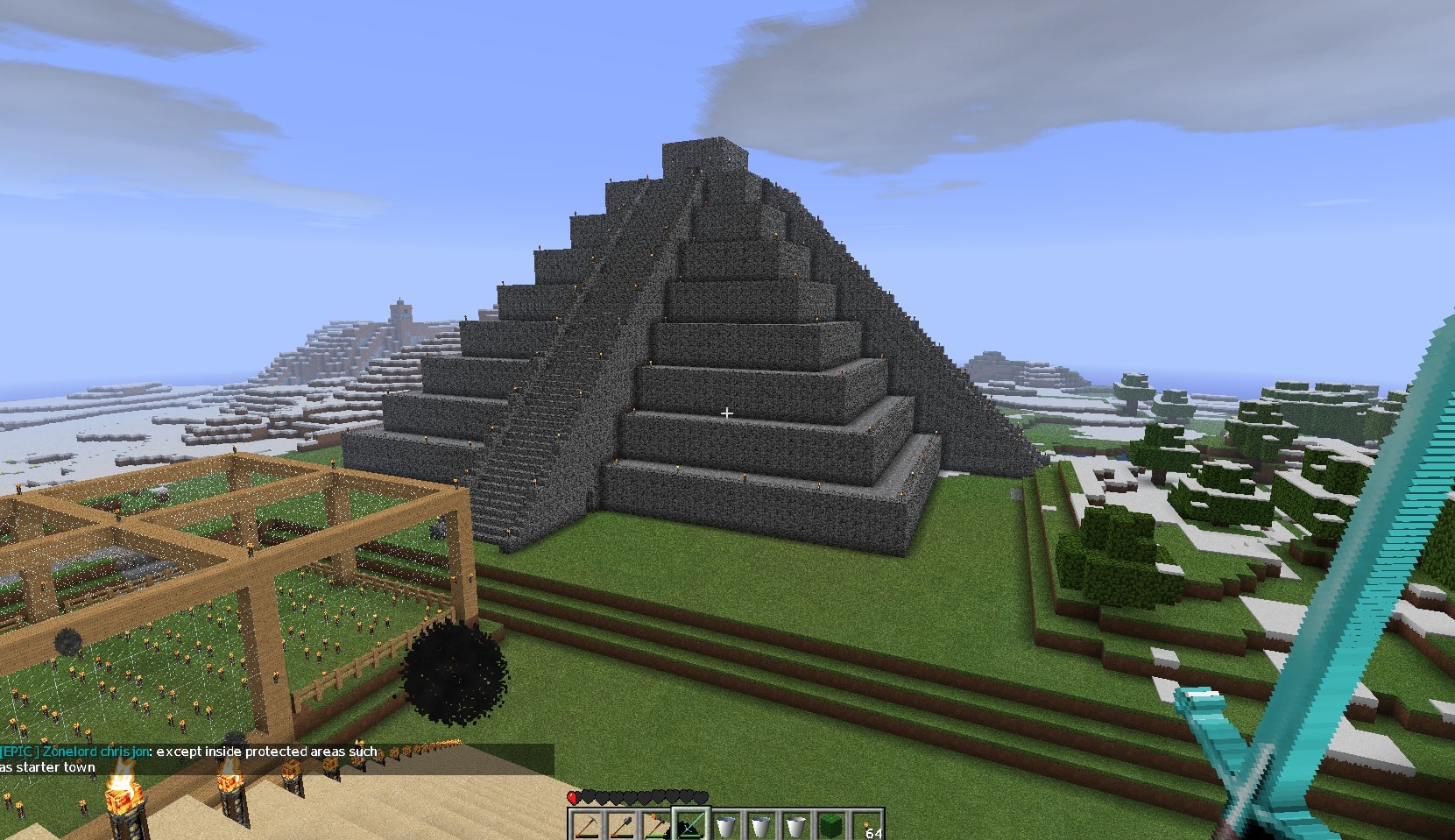 Pyramide Maya avec Minecraft.