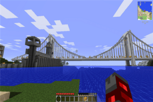 Pont du golden Gate à San Francisco avec Minecraft (USA)